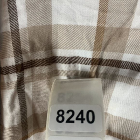 Alpine Design Shirt Womens XL White Harvest Plaid Cotton Flannel Button-Up S8240 - Picture 8 of 8